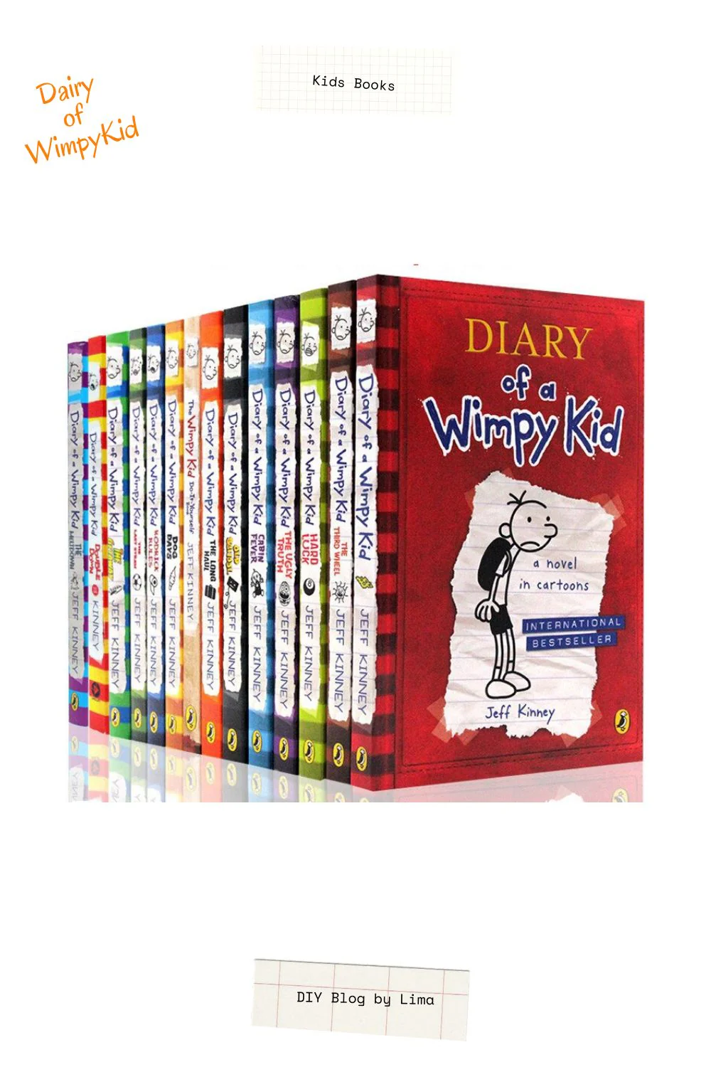 Jeff Kinney Diary of a Wimpy Kid 25 Books Series Complete Collection Boxed Set Paperback  by Jeff Kinney